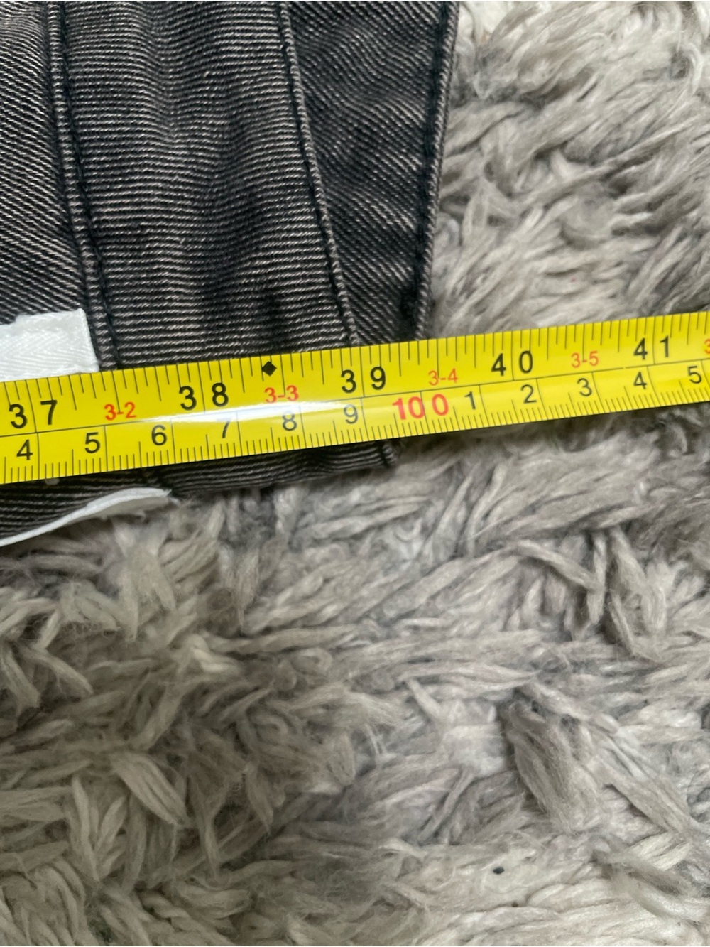 Edikted Washed Low Rise Ribbon Jeans Gray Size S - Picture 7 of 7